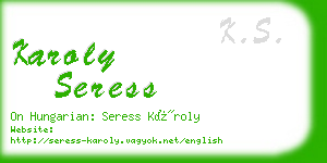 karoly seress business card